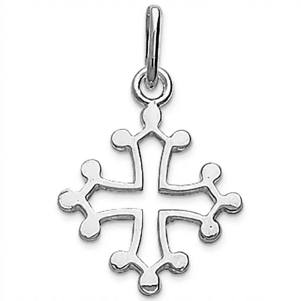 Pendentif Parchemin Argent Croix Occitane - Pendentif en Argent 925 - Bijoux en Vogue