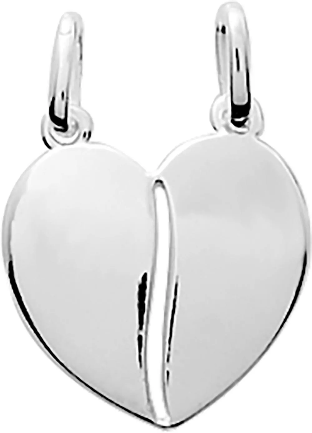 Pendentif Baderdine Parchemin Argent Coeur Brisé - Pendentif en Argent 925 - Bijoux en Vogue