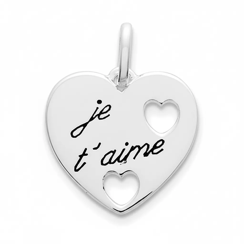 Pendentif Andrise Parchemin Argent Coeur - Pendentif en Argent 925 - Bijoux en Vogue