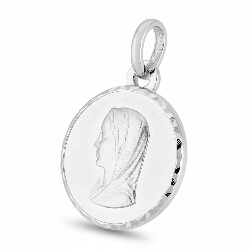 Pendentif Parchemin Argent Vierge Marie - Pendentif en Argent 925