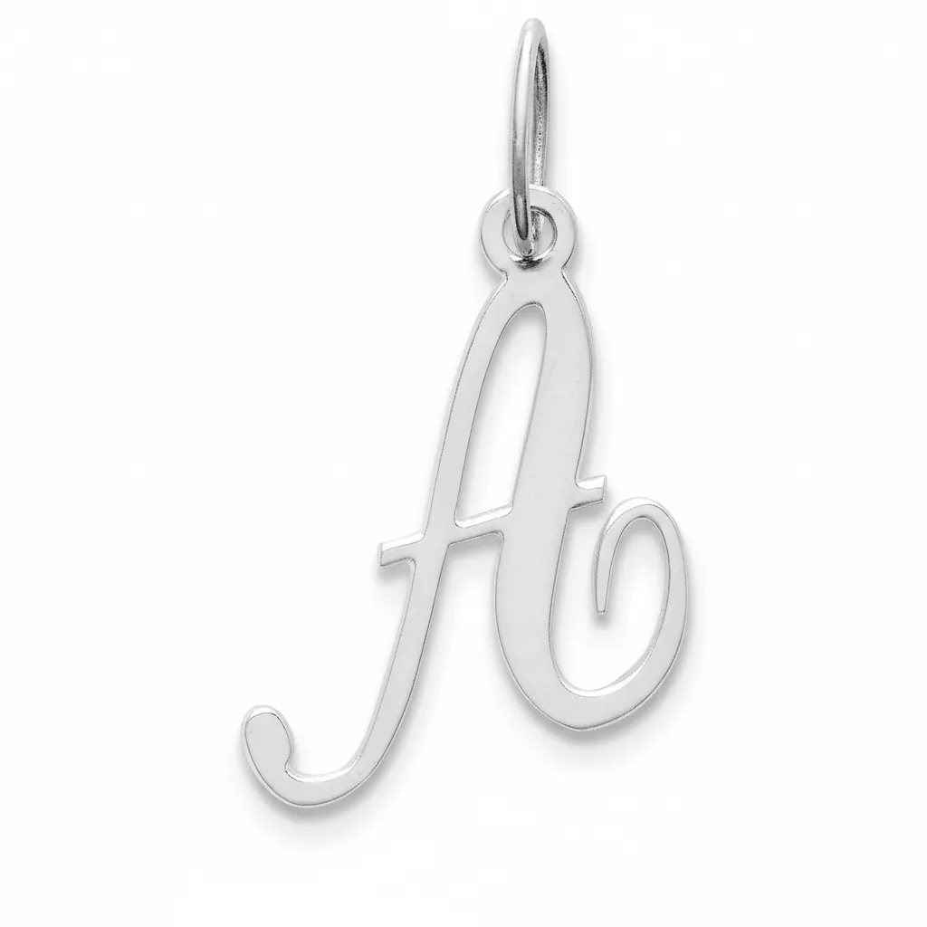 Pendentif Parchemin Argent Lettre A - Pendentif en Argent 925 - Bijoux en Vogue