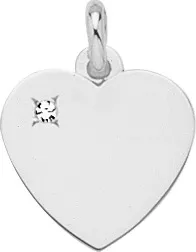 Pendentif Andrimalala Parchemin Argent Zirconium Coeur - Pendentif en Argent 925 - Bijoux en Vogue