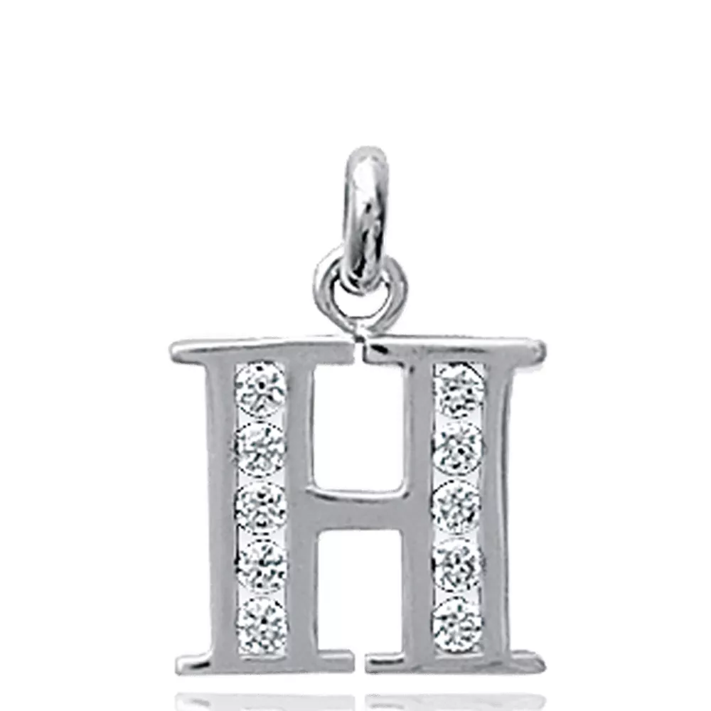 Pendentif lettre Fimm He Lettre H - Pendentif en Argent 925 - Bijoux en Vogue