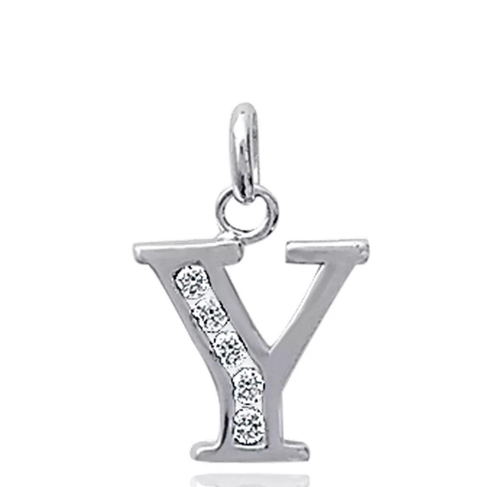 Pendentif lettre Argonne Ye Lettre Y - Pendentif en Argent 925 - Bijoux en Vogue
