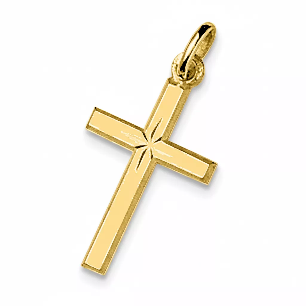 Pendentif Or Croix Chrétienne - Pendentif en Or 375 9k - Bijoux en Vogue