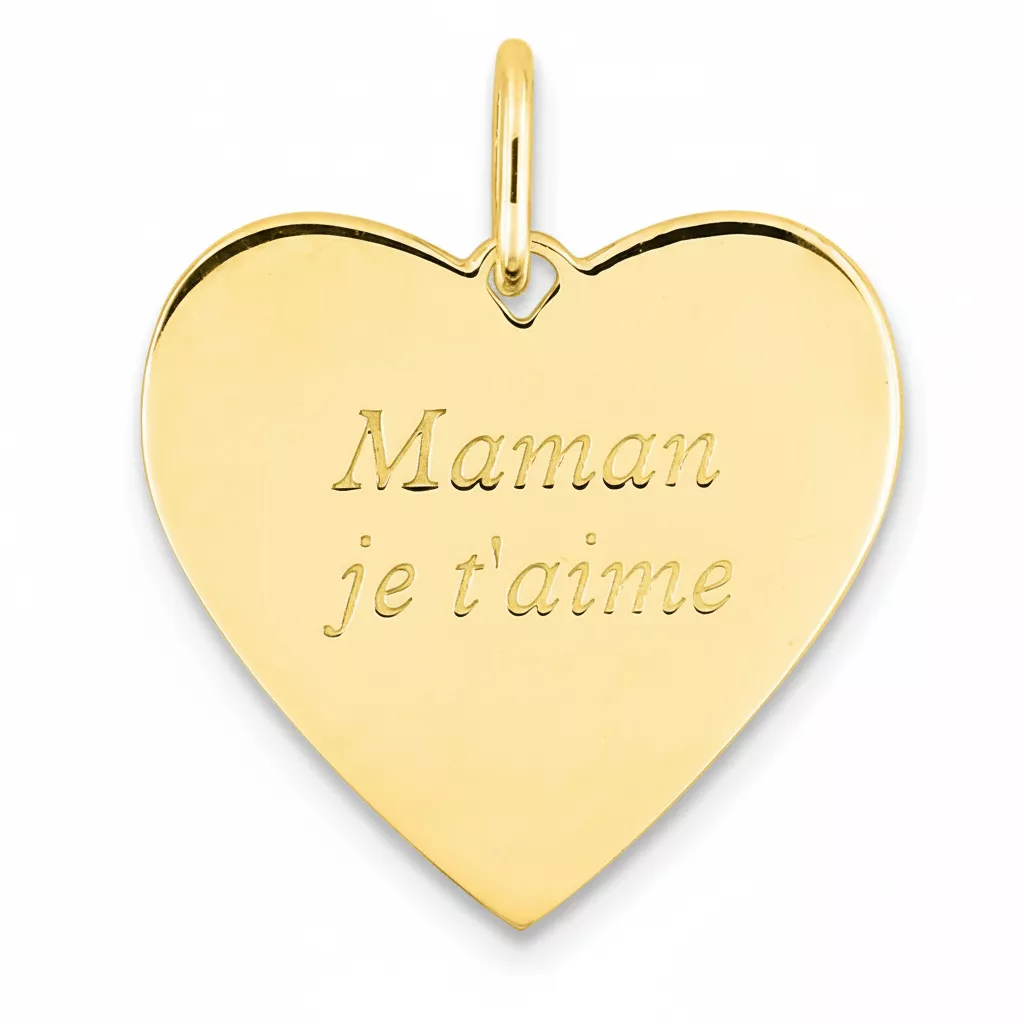 Pendentif Or Ledba Coeur - Pendentif en Or 375 9k - Bijoux en Vogue