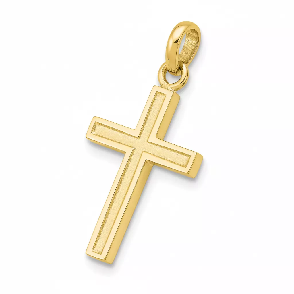 Pendentif Or Croix Chrétienne - Pendentif en Or 375 9k - Bijoux en Vogue