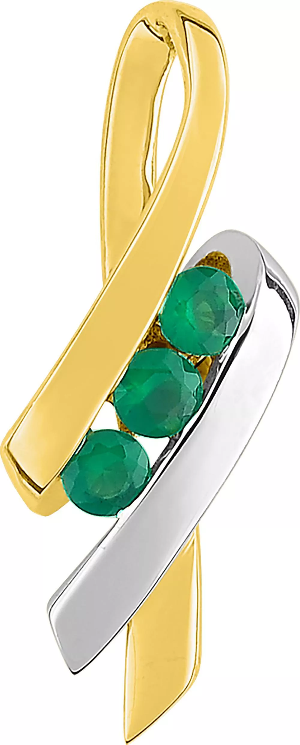 Pendentif Médaille Or Emeraude - Pendentif en Or 375 9k - Bijoux en Vogue