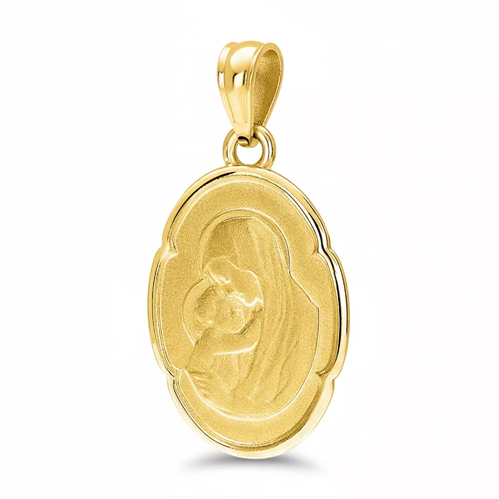 Médaille vierge enfant or375j