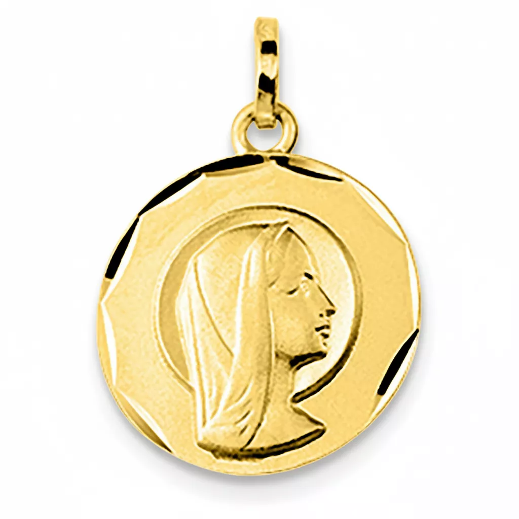Pendentif Médaille Or Vierge Marie - Pendentif en Or 375 9k - Bijoux en Vogue