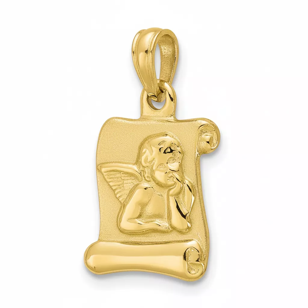 Pendentif Médaille Or Ange de Raphaël - Pendentif en Or 375 9k - Bijoux en Vogue