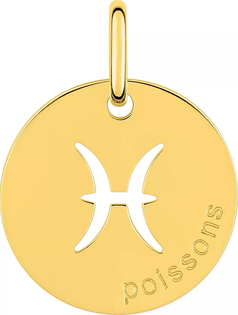 Pendentif Médaille Or Poisson - Pendentif en Or 375 9k - Bijoux en Vogue