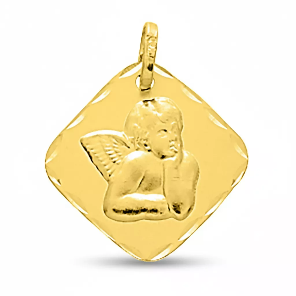 Pendentif Médaille Or Ange de Raphaël - Pendentif en Or 375 9k - Bijoux en Vogue