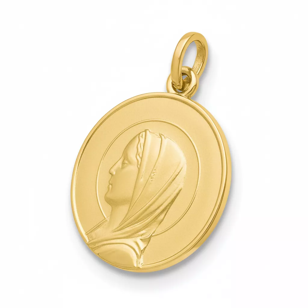 Pendentif Médaille Or Vierge Marie - Pendentif en Or 375 9k - Bijoux en Vogue