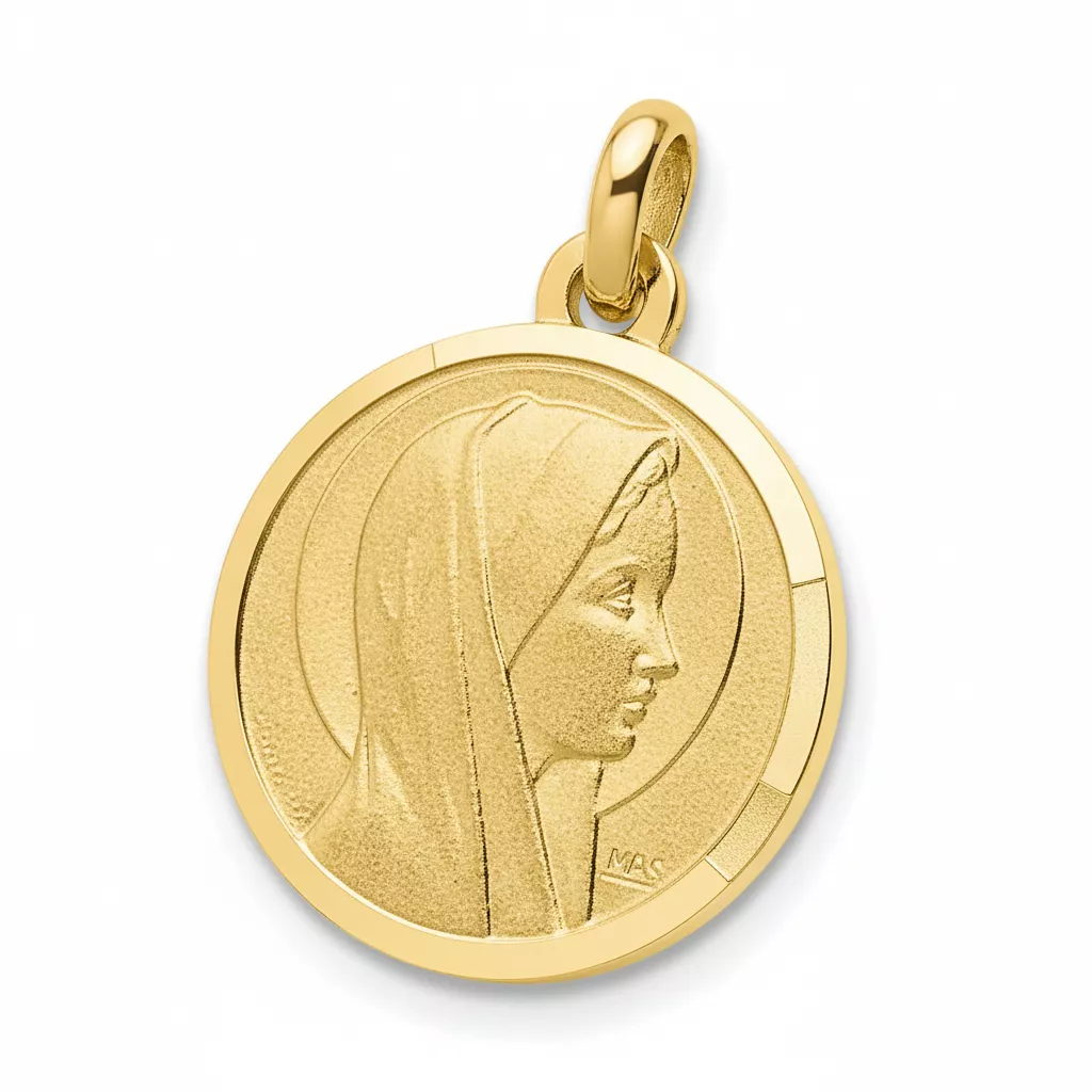 Pendentif Médaille Or Vierge Marie - Pendentif en Or 375 9k - Bijoux en Vogue