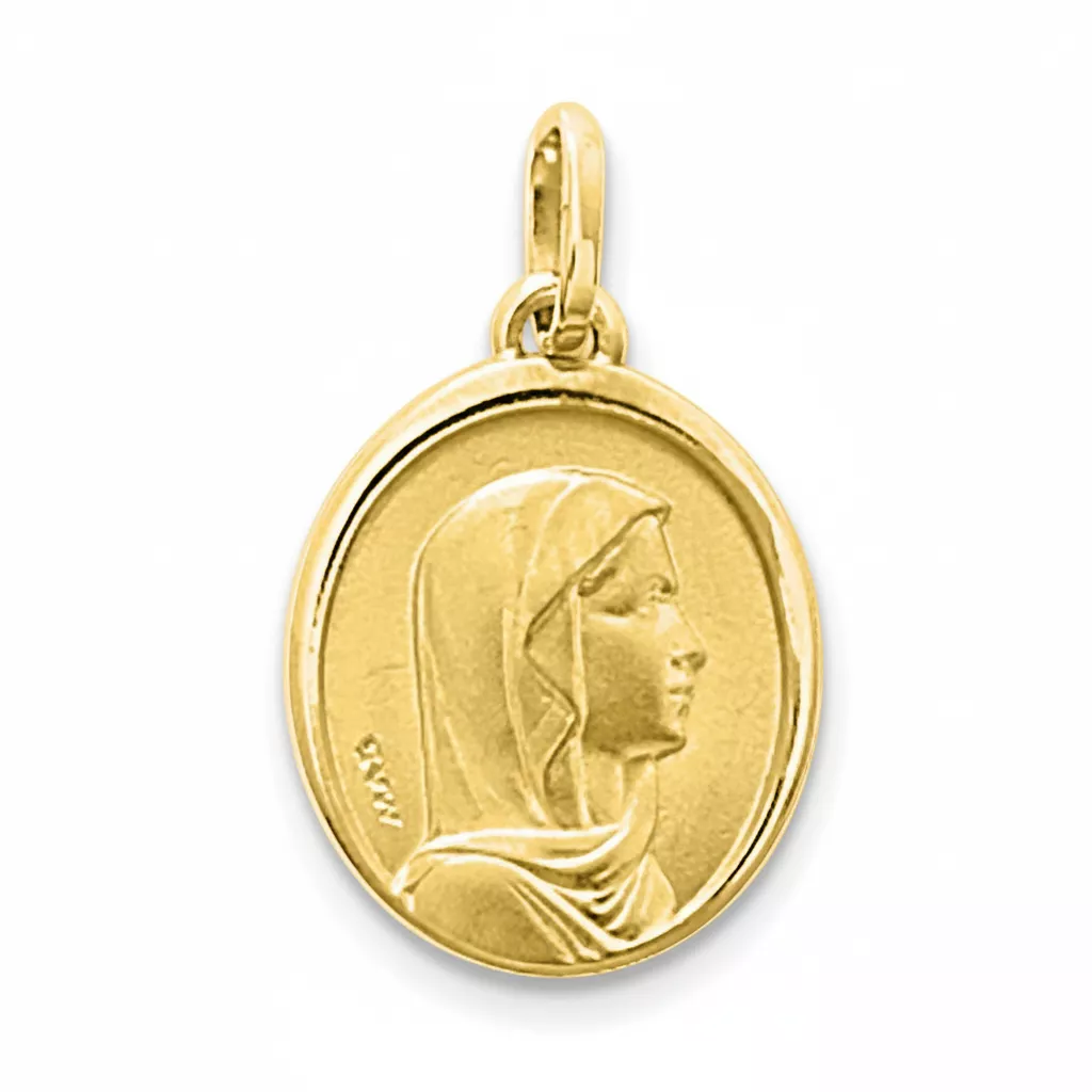 Pendentif Médaille Or Vierge Marie - Pendentif en Or 375 9k - Bijoux en Vogue