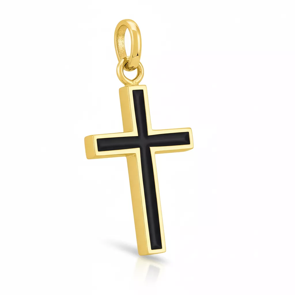 Pendentif Médaille Or Croix Chrétienne - Pendentif en Or 375 9k - Bijoux en Vogue