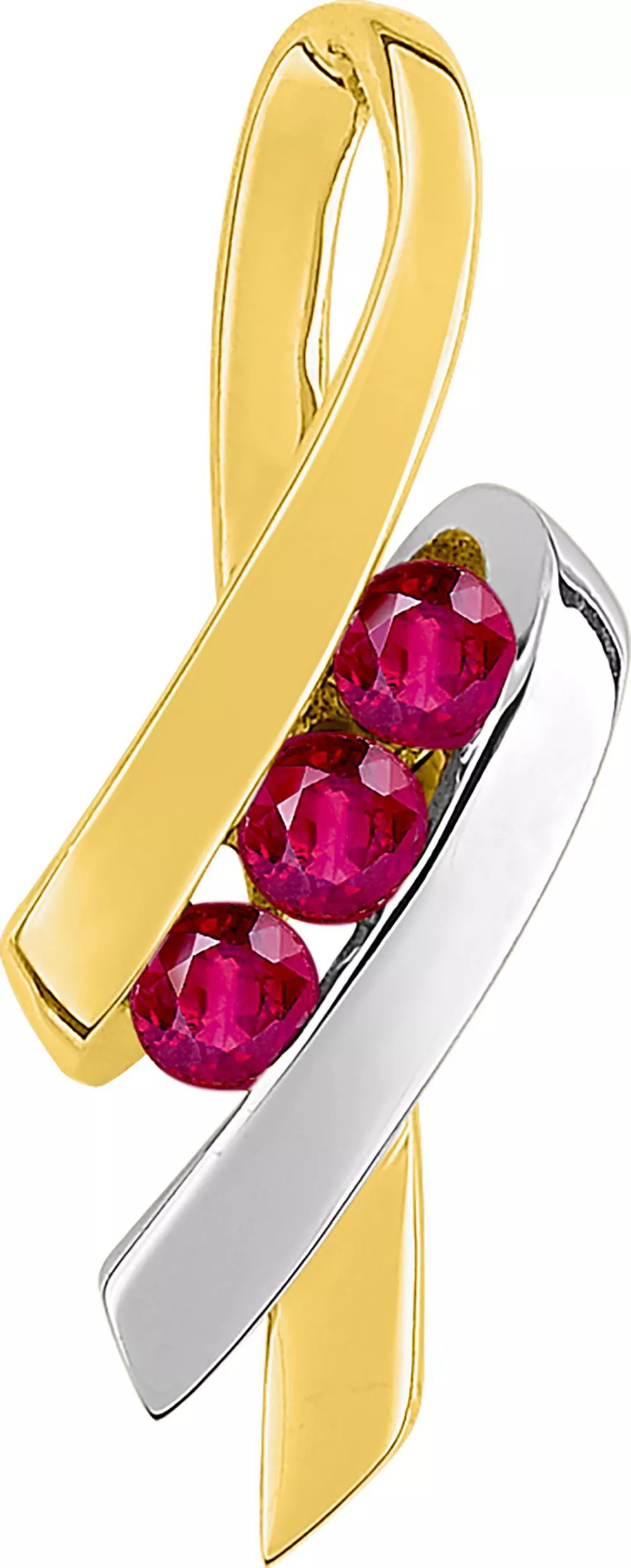 Pendentif Médaille Or Rubis - Pendentif en Or 375 9k - Bijoux en Vogue