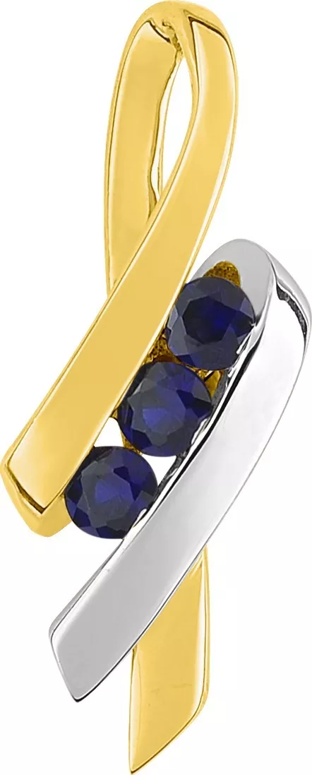 Pendentif Médaille Or Saphir - Pendentif en Or 375 9k - Bijoux en Vogue