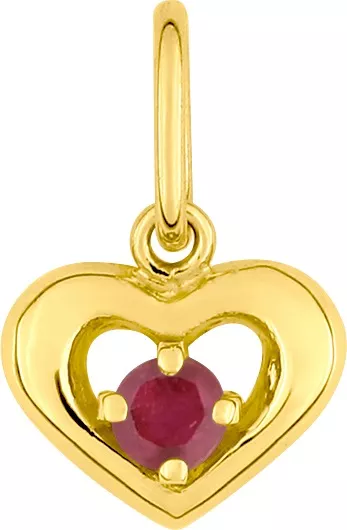 Pendentif Or Khawa Rubis Coeur - Pendentif en Or 375 9k - Bijoux en Vogue