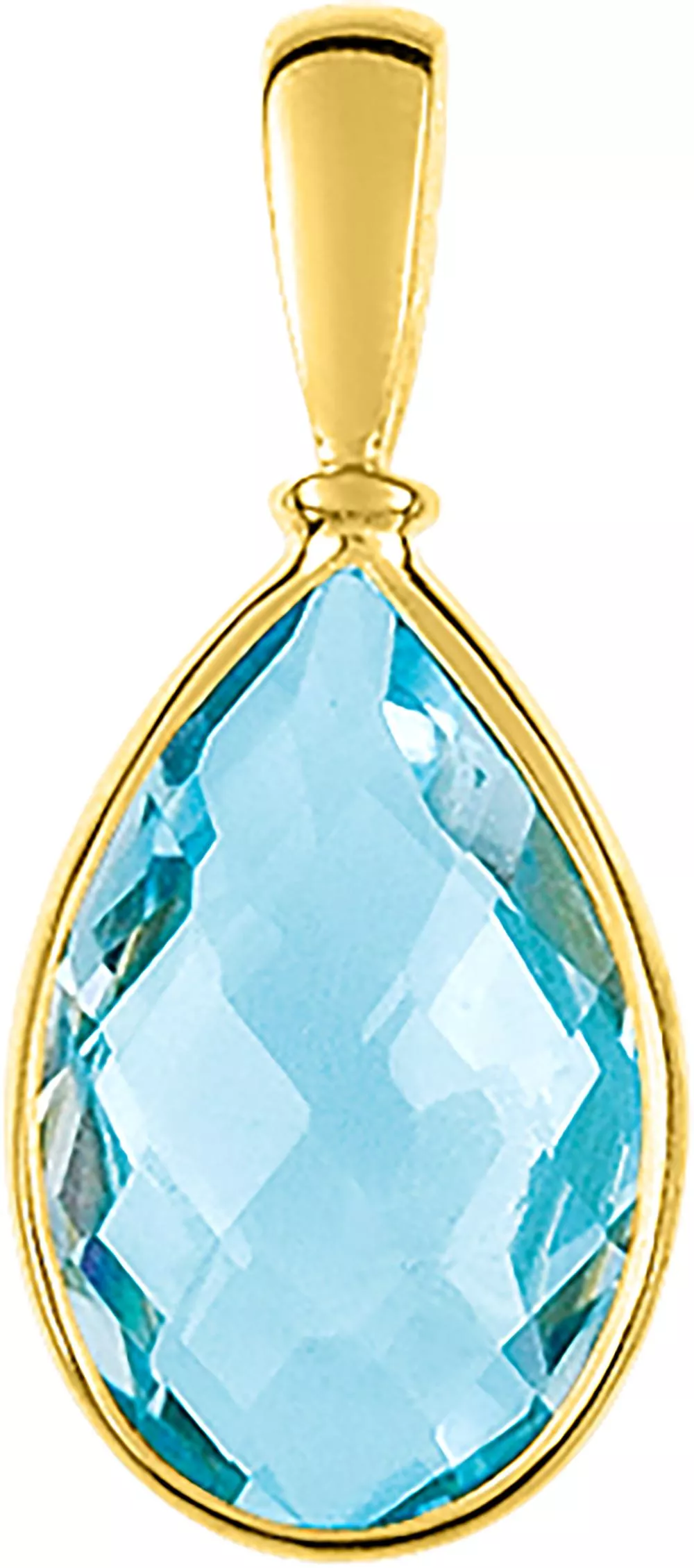 Pendentif Or Wafakana bleu Topaze - Pendentif en Or 375 9k - Bijoux en Vogue
