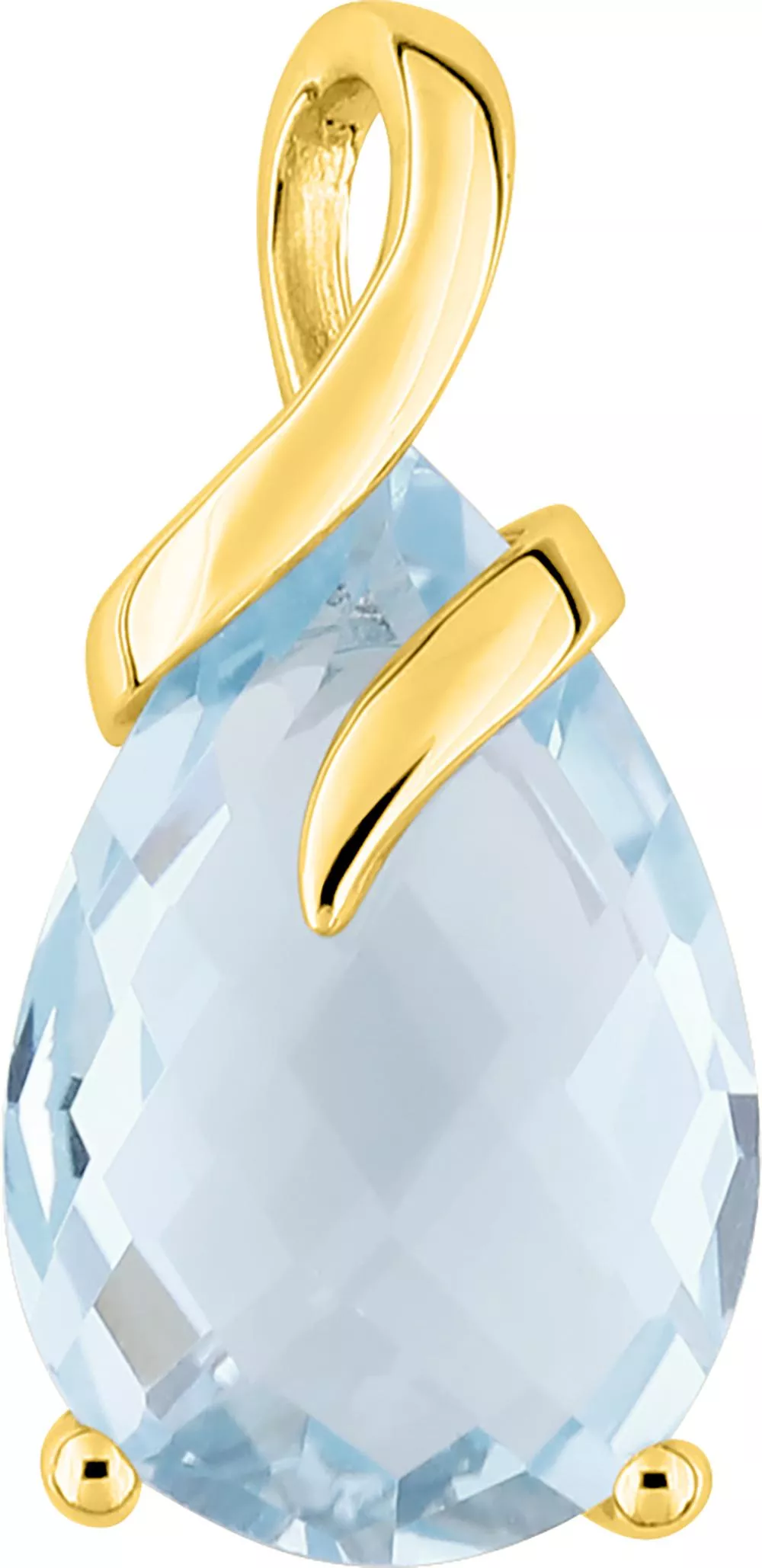 Pendentif Or Dialanne bleu Topaze - Pendentif en Or 375 9k - Bijoux en Vogue