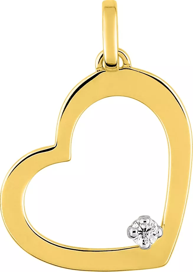 Pendentif Or Evgenija Zirconium Coeur - Pendentif en Or 375 9k - Bijoux en Vogue