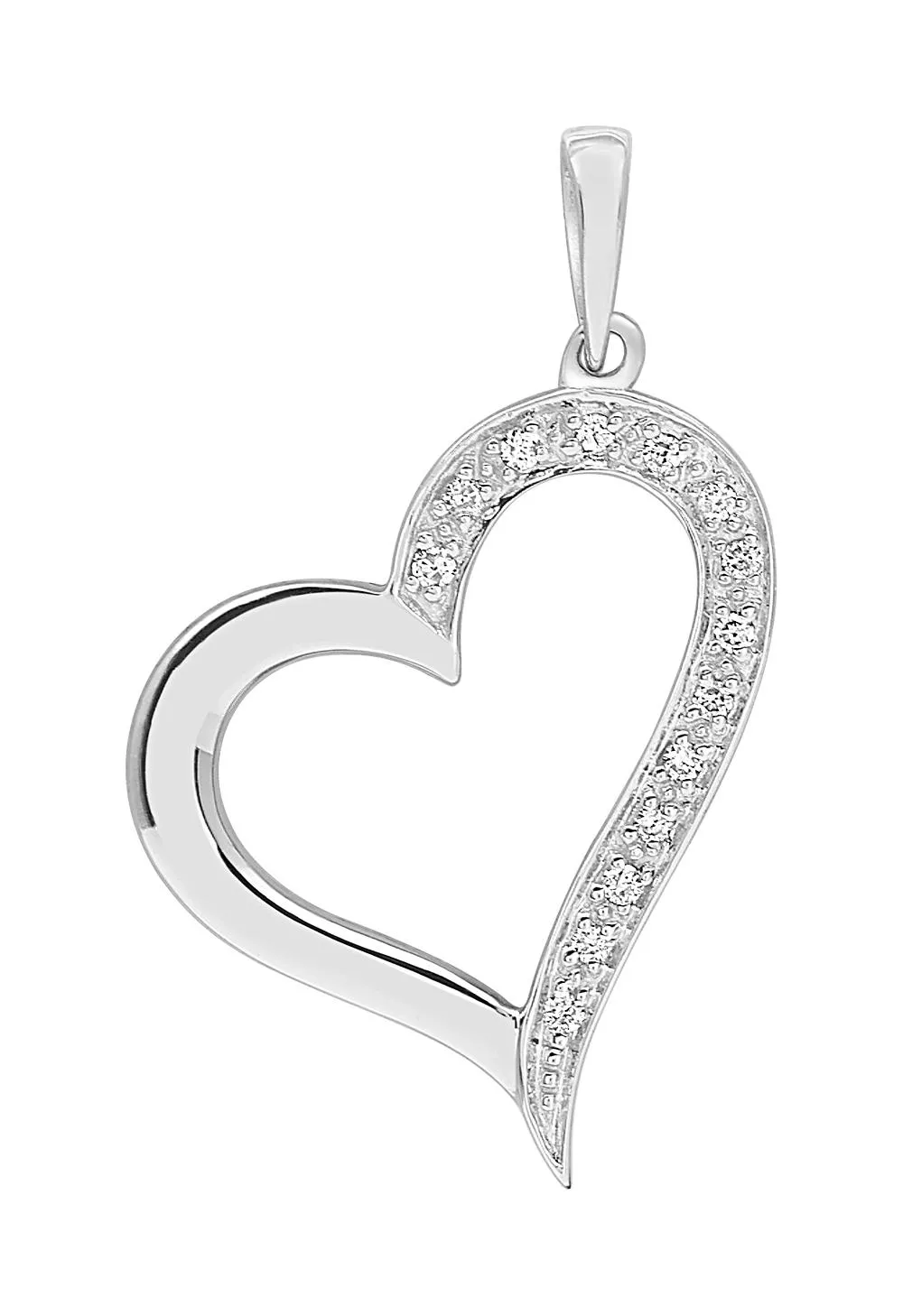 Pendentif Or Blanc Annala Diamant Coeur - Pendentif en Or 750 18k - Bijoux en Vogue