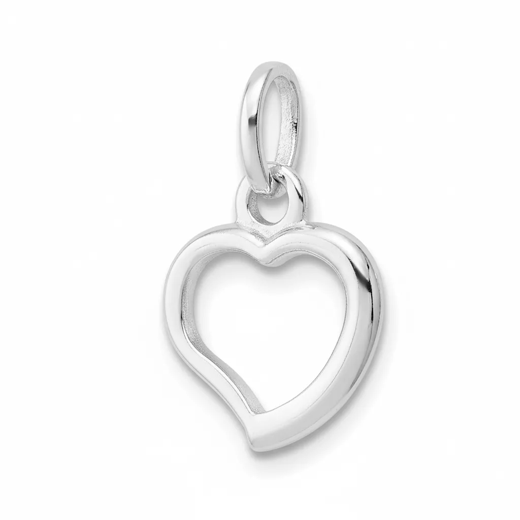 Pendentif Or Blanc Nassordine Coeur - Pendentif en Or 750 18k - Bijoux en Vogue