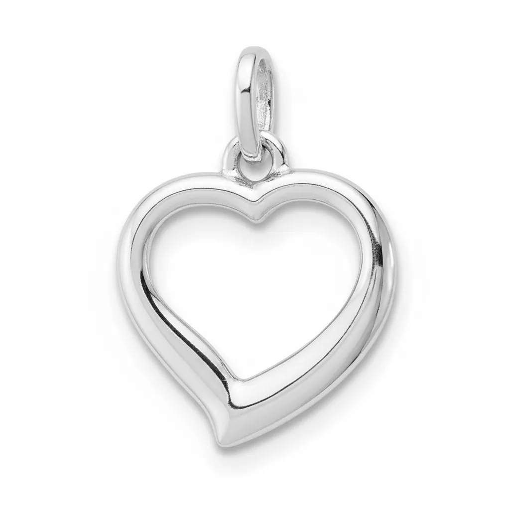 Pendentif Or Blanc Caia Coeur - Pendentif en Or 750 18k - Bijoux en Vogue