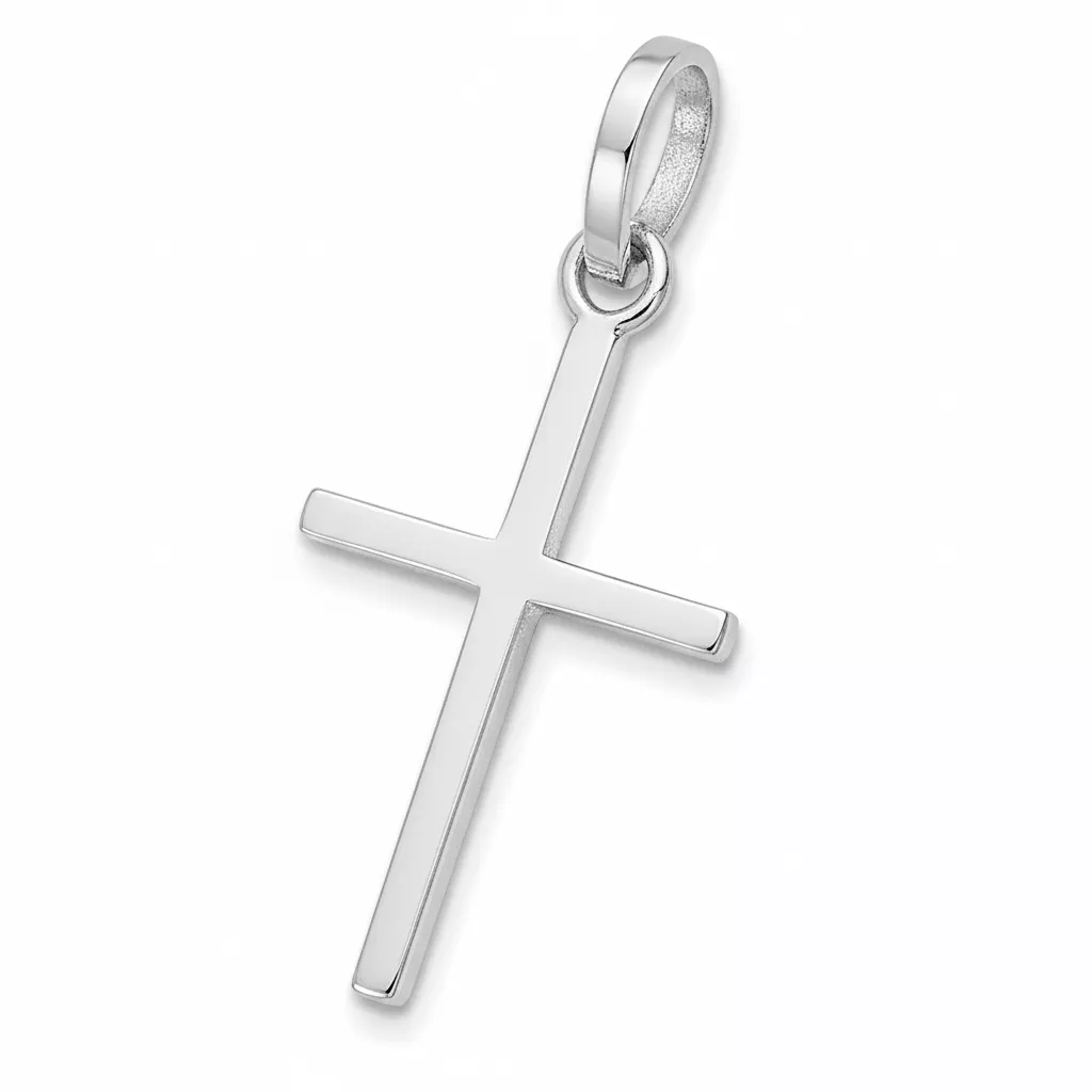 Pendentif Or Blanc Croix Chrétienne - Pendentif en Or 750 18k - Bijoux en Vogue