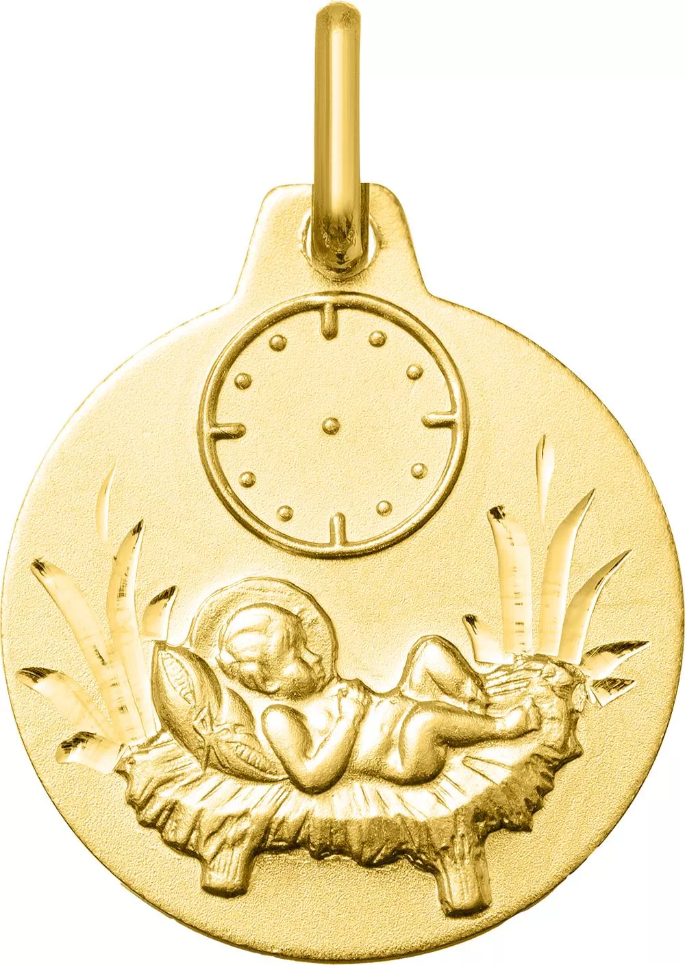 Pendentif Médaille Enfant Or Blanc - Pendentif en Or 750 18k - Bijoux en Vogue