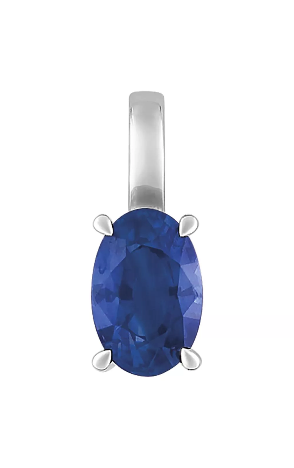 Pendentif Or Blanc Dianguina Saphir - Pendentif en Or 750 18k - Bijoux en Vogue