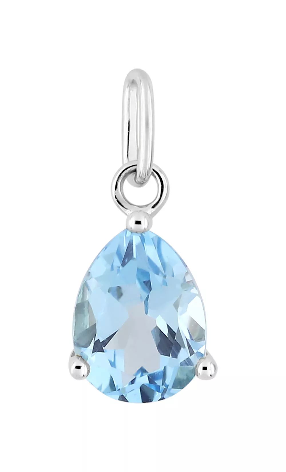 Pendentif Or Blanc Diasolwa bleu Topaze - Pendentif en Or 750 18k - Bijoux en Vogue