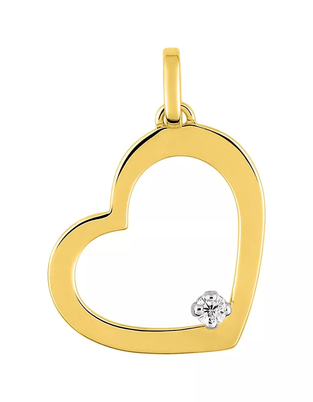 Pendentif Or Kifuanga Diamant Coeur - Pendentif en Or 750 18k - Bijoux en Vogue