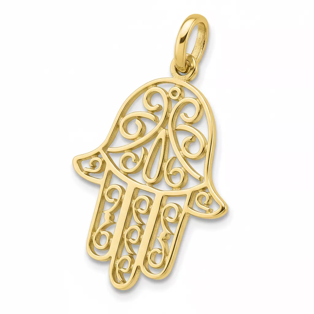 Pendentif Or Main de Fatma - Pendentif en Or 750 18k - Bijoux en Vogue