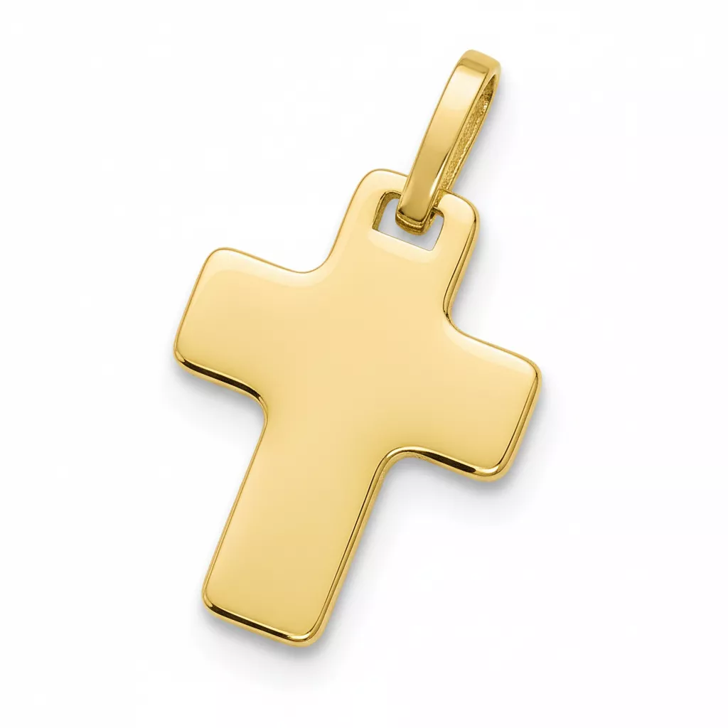 Pendentif Or Croix Chrétienne - Pendentif en Or 750 18k