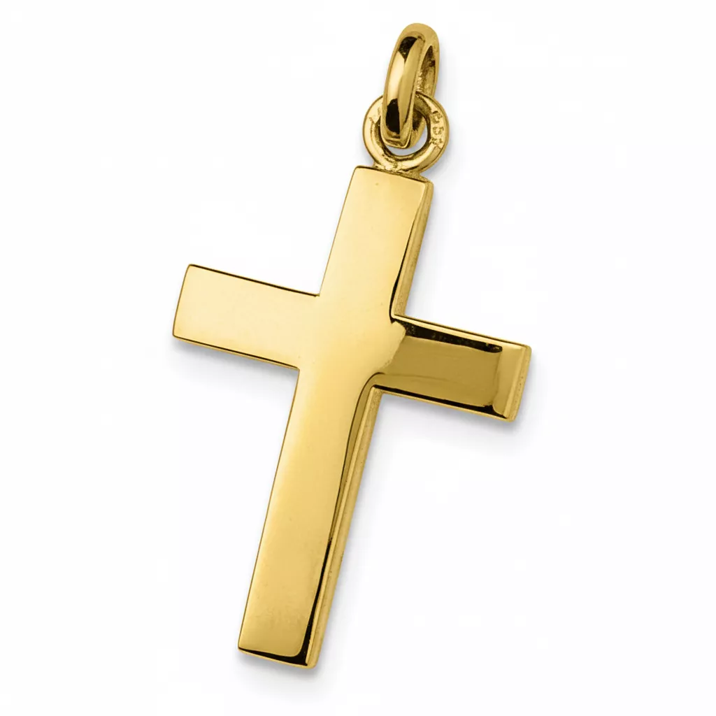 Pendentif Or Croix Chrétienne - Pendentif en Or 750 18k - Bijoux en Vogue