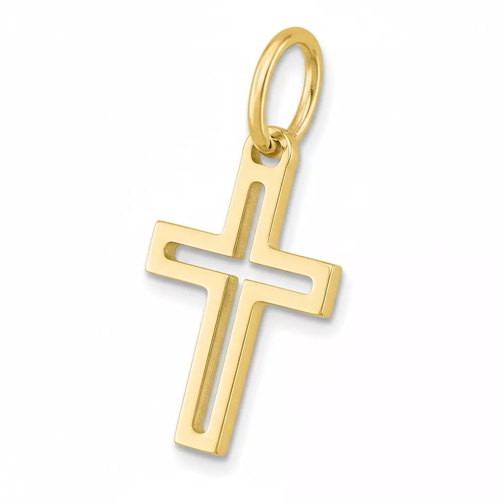 Pendentif Or Croix Chrétienne - Pendentif en Or 750 18k - Bijoux en Vogue