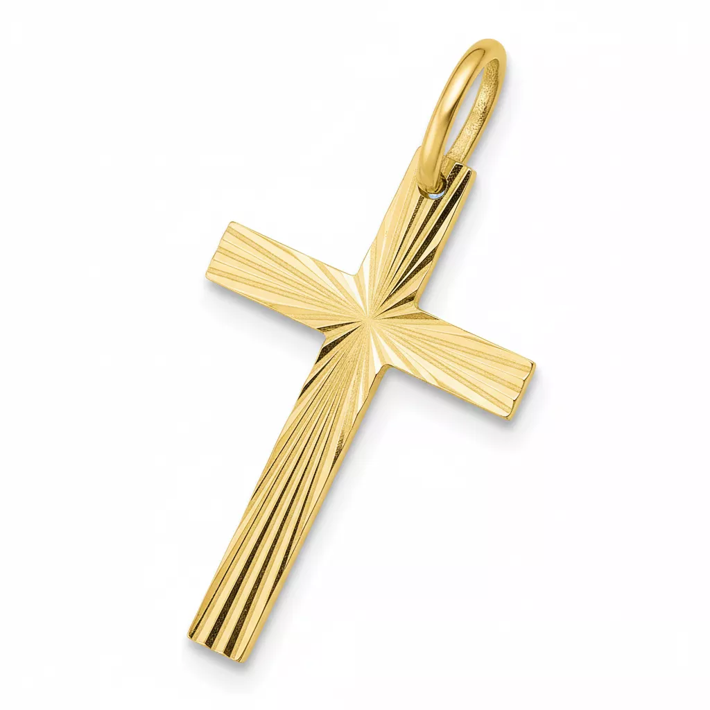 Pendentif Or Croix Chrétienne - Pendentif en Or 750 18k - Bijoux en Vogue