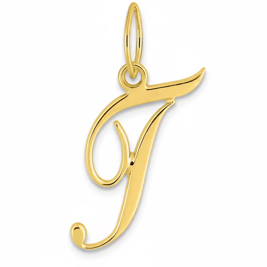 Pendentif Or Lettre T - Pendentif en Or 750 18k - Bijoux en Vogue