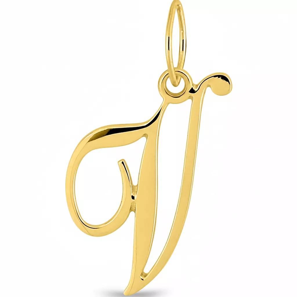 Pendentif Or Lettre V - Pendentif en Or 750 18k - Bijoux en Vogue