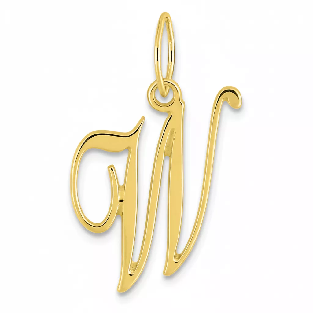 Pendentif Or Lettre W - Pendentif en Or 750 18k - Bijoux en Vogue
