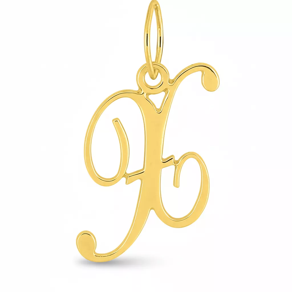 Pendentif Or Lettre X - Pendentif en Or 750 18k - Bijoux en Vogue