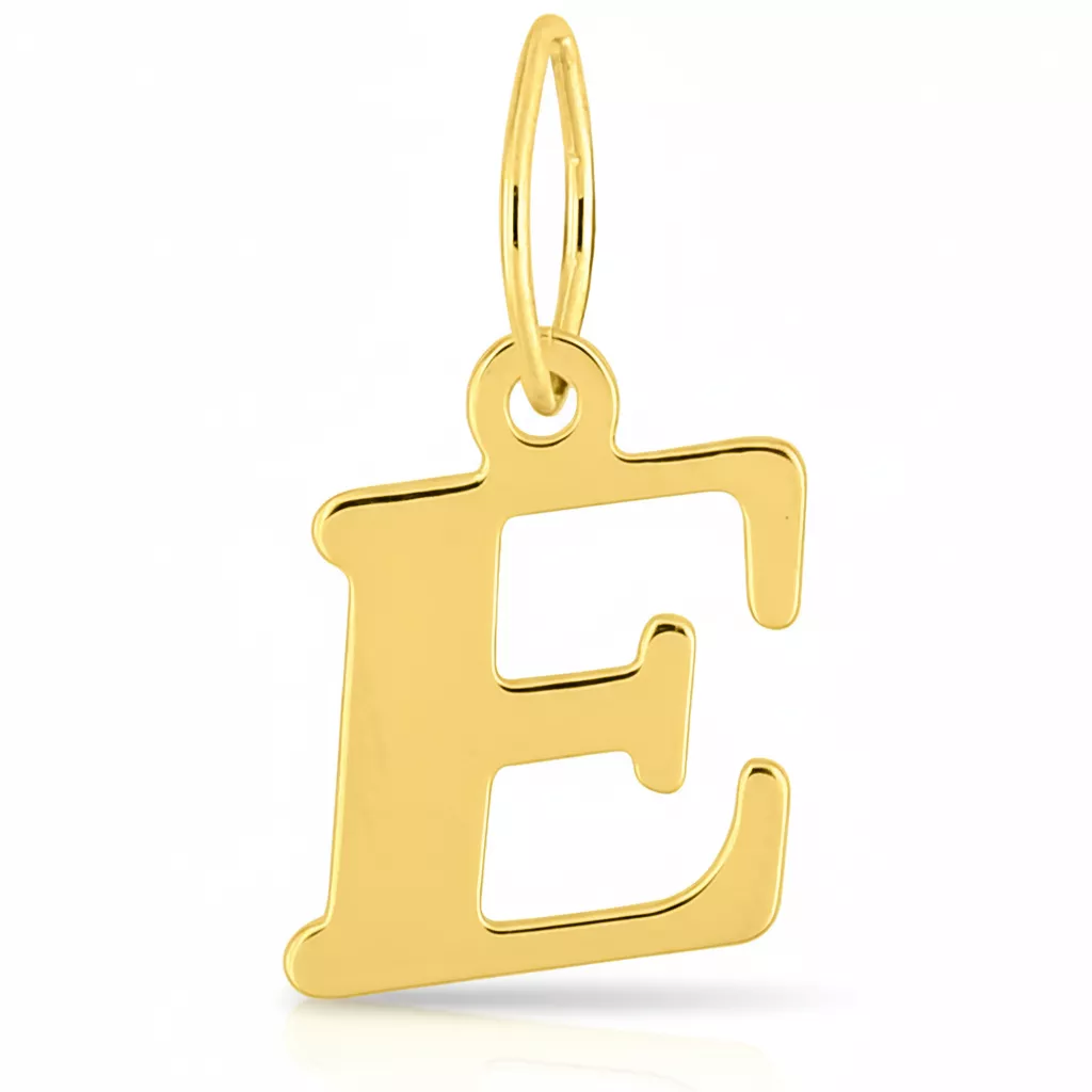 Pendentif Or Lettre E - Pendentif en Or 750 18k - Bijoux en Vogue