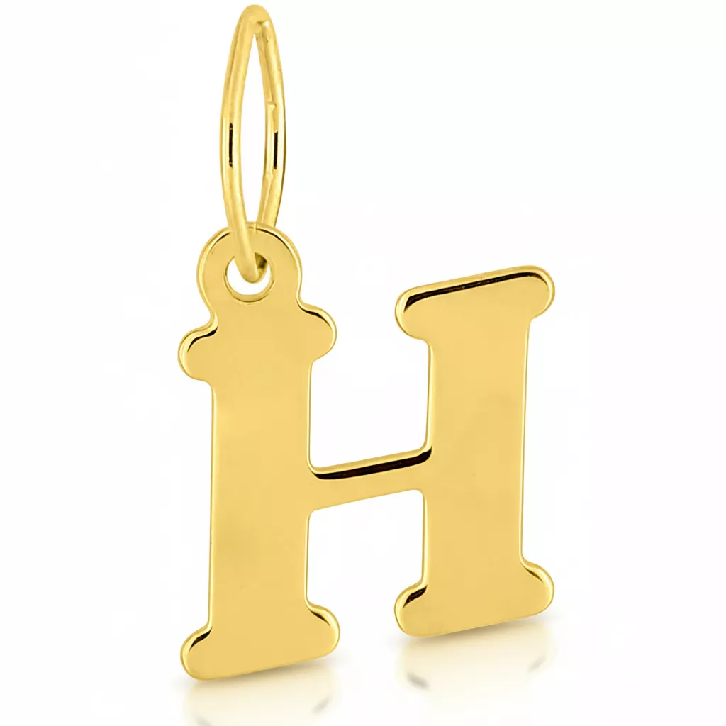 Pendentif Or Lettre H - Pendentif en Or 750 18k - Bijoux en Vogue