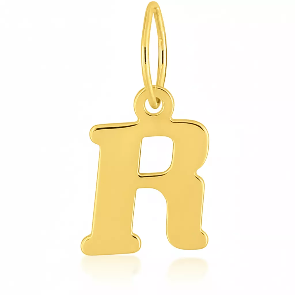 Pendentif Or Lettre R - Pendentif en Or 750 18k - Bijoux en Vogue