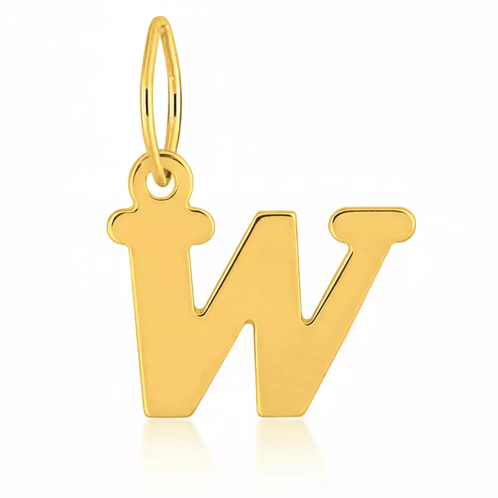 Pendentif Or Lettre W - Pendentif en Or 750 18k - Bijoux en Vogue