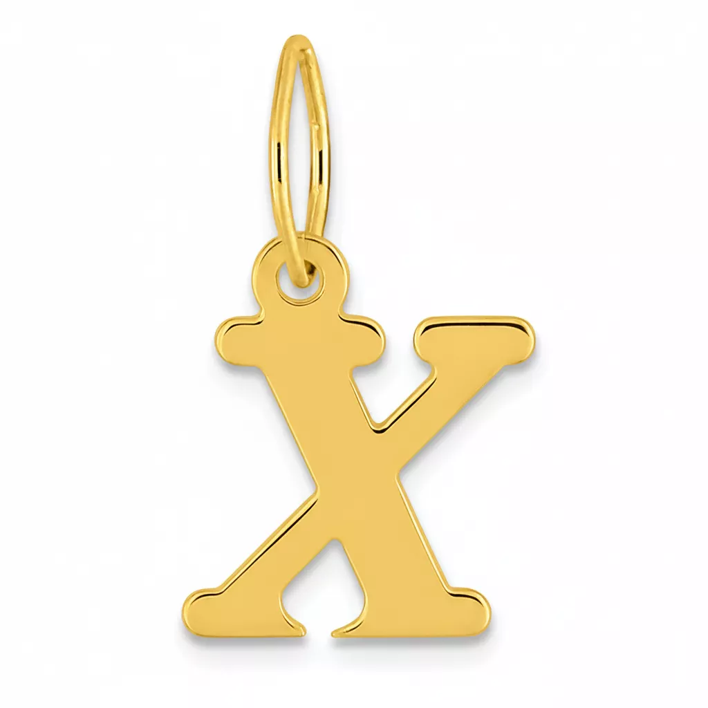 Pendentif Or Lettre X - Pendentif en Or 750 18k - Bijoux en Vogue