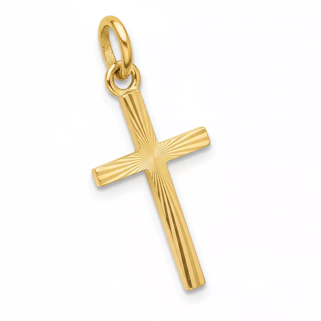 Pendentif Or Croix Chrétienne - Pendentif en Or 750 18k - Bijoux en Vogue
